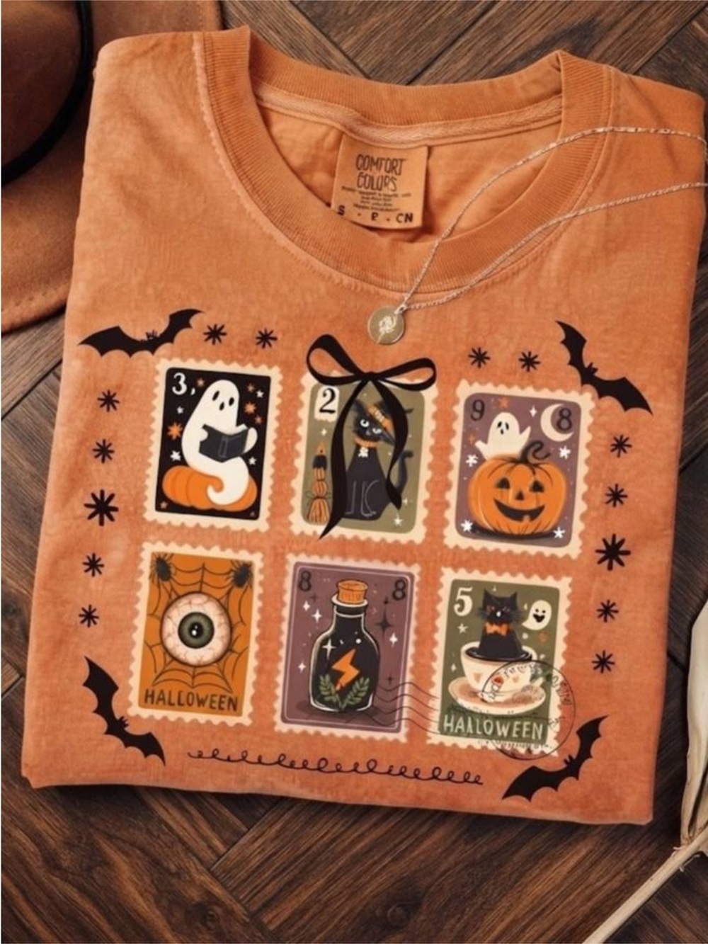 Comfort Colors Yam Halloween Stamp Graphic Tee